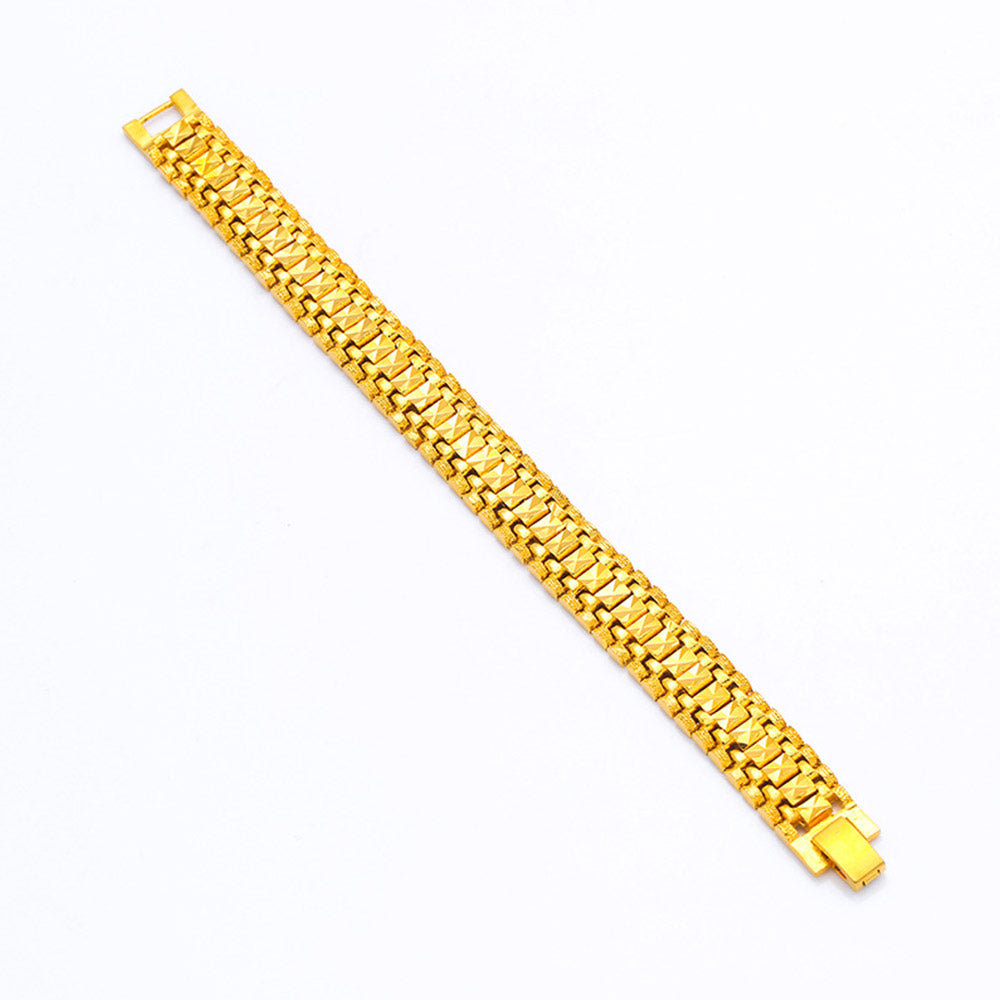 Men's 18K Brass Gold Plated Bracelet Anti radiation colorfast