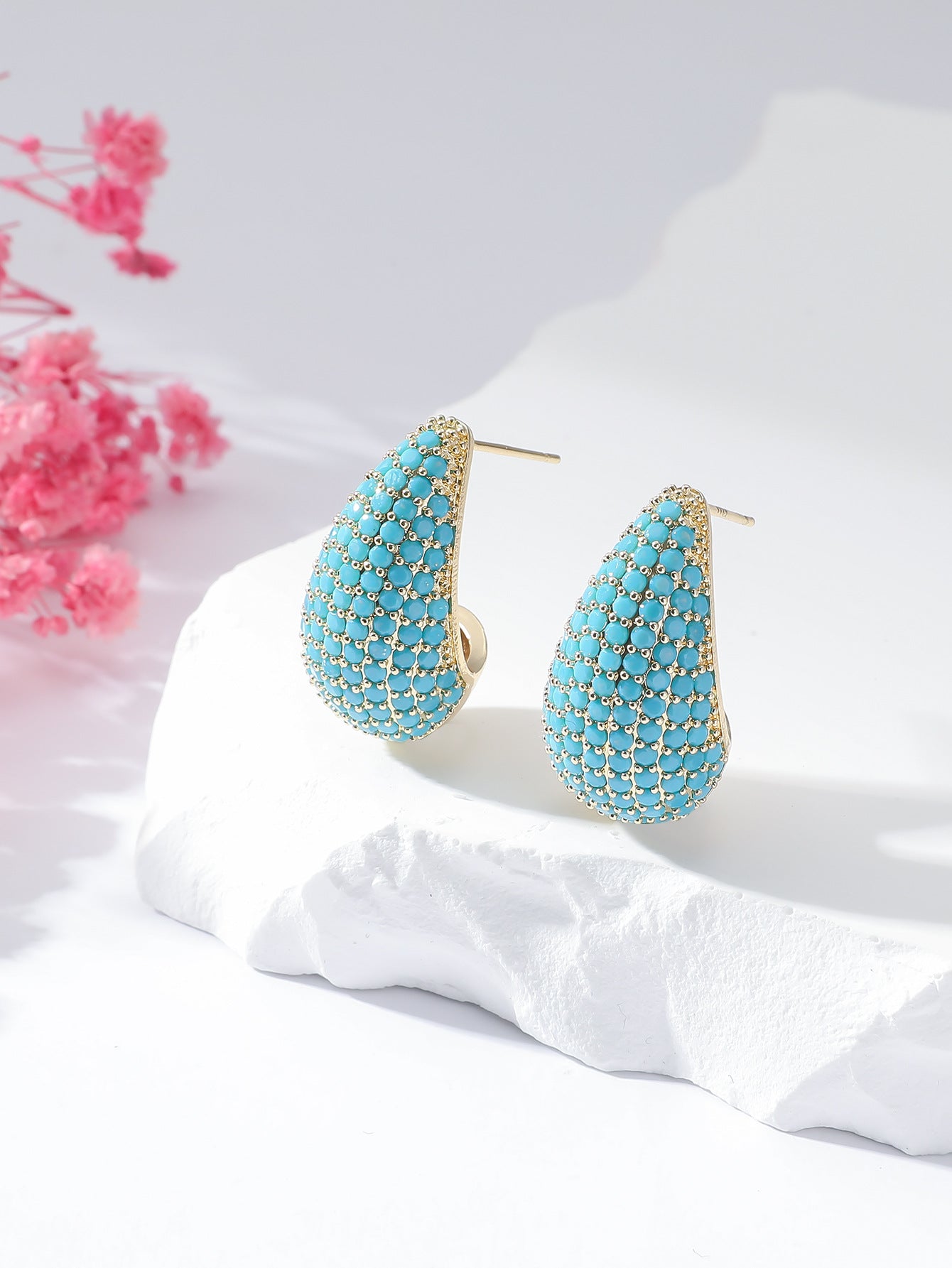 PopTopping Stylish Drops and Diamonds Earrings