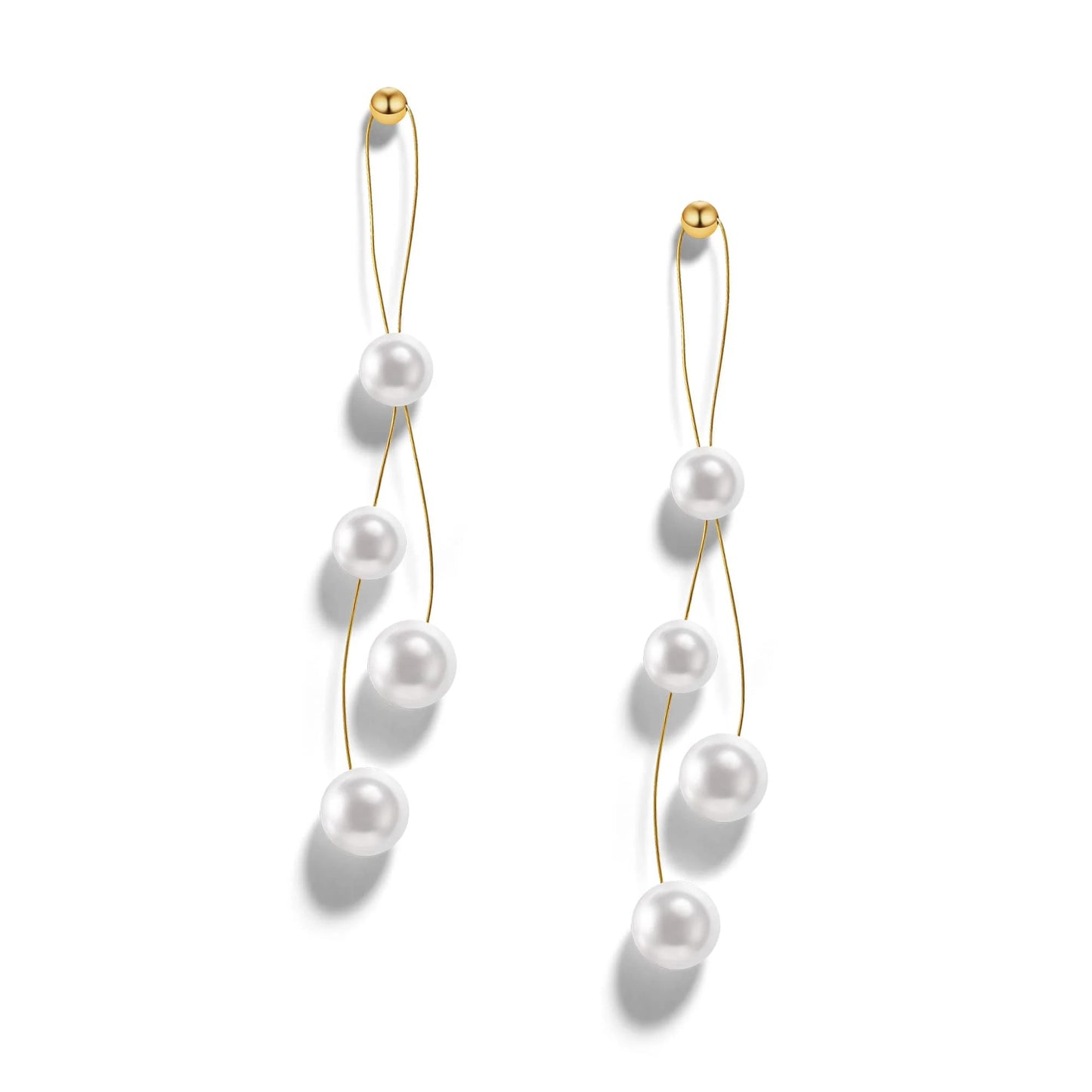 PopTopping Tassel Pearl Bunch Dangle Earrings For Women