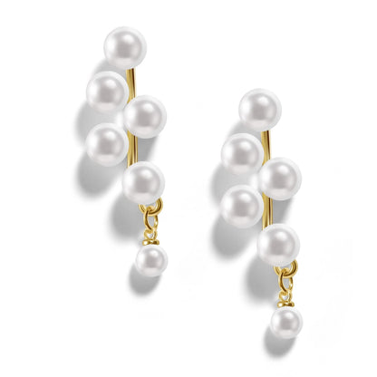 PopTopping Tassel Pearl Bunch Dangle Earrings For Women