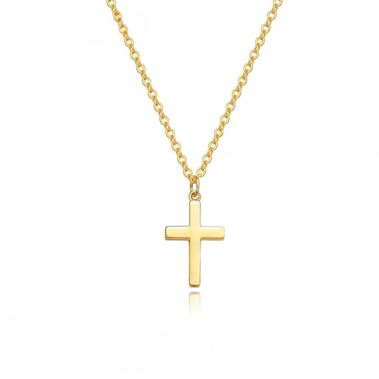 14K Gold Plated Cross Pendant Necklace