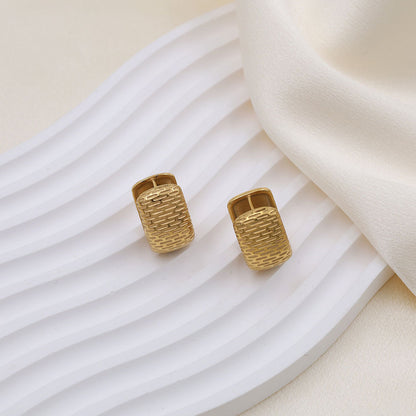 Poptopping Gold U-Shape Trendy Fashion Stud Earrings