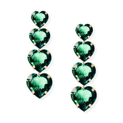 Wagcay Crystal Heart Earrings