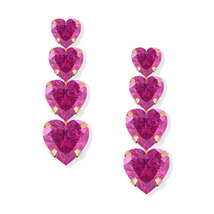 Wagcay Crystal Heart Earrings