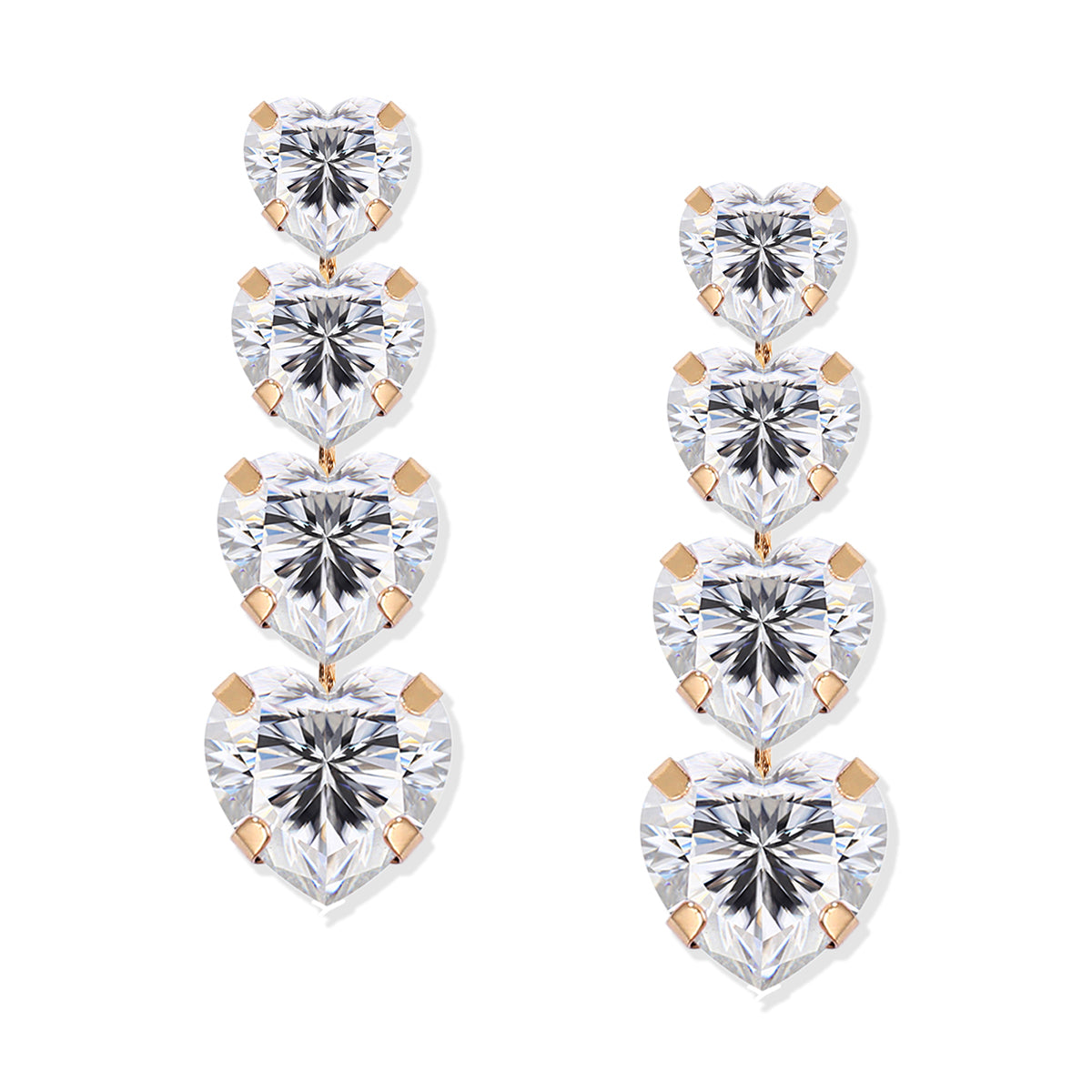 Wagcay Crystal Heart Earrings