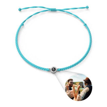 Poptopping Personalized Photo Projection Braided Bracelet