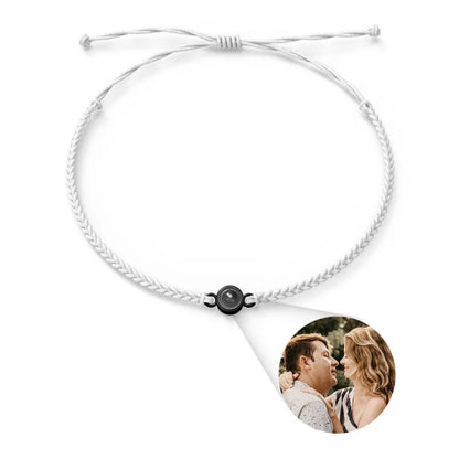 Poptopping Personalized Photo Projection Braided Bracelet