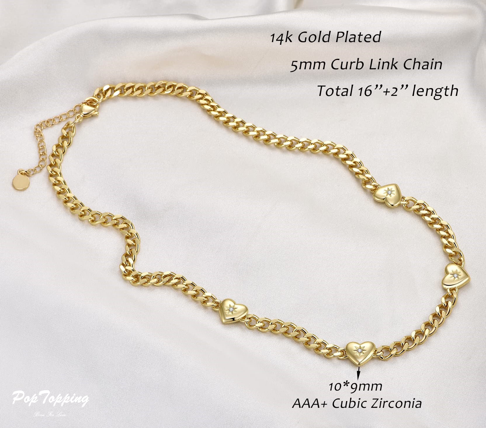 14K Gold Plated Dainty Necklace|Cuban Link