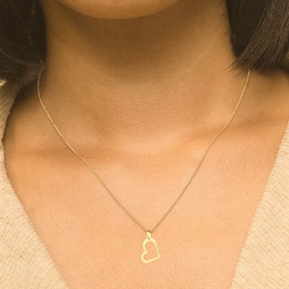 14K Gold Heart Pendant Necklaces